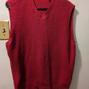 Izod V-Neck Red Sweater Vest